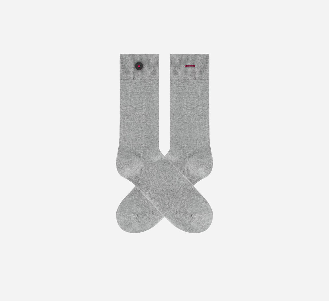 chaussettes unies en coton bio A-Dam uni sock