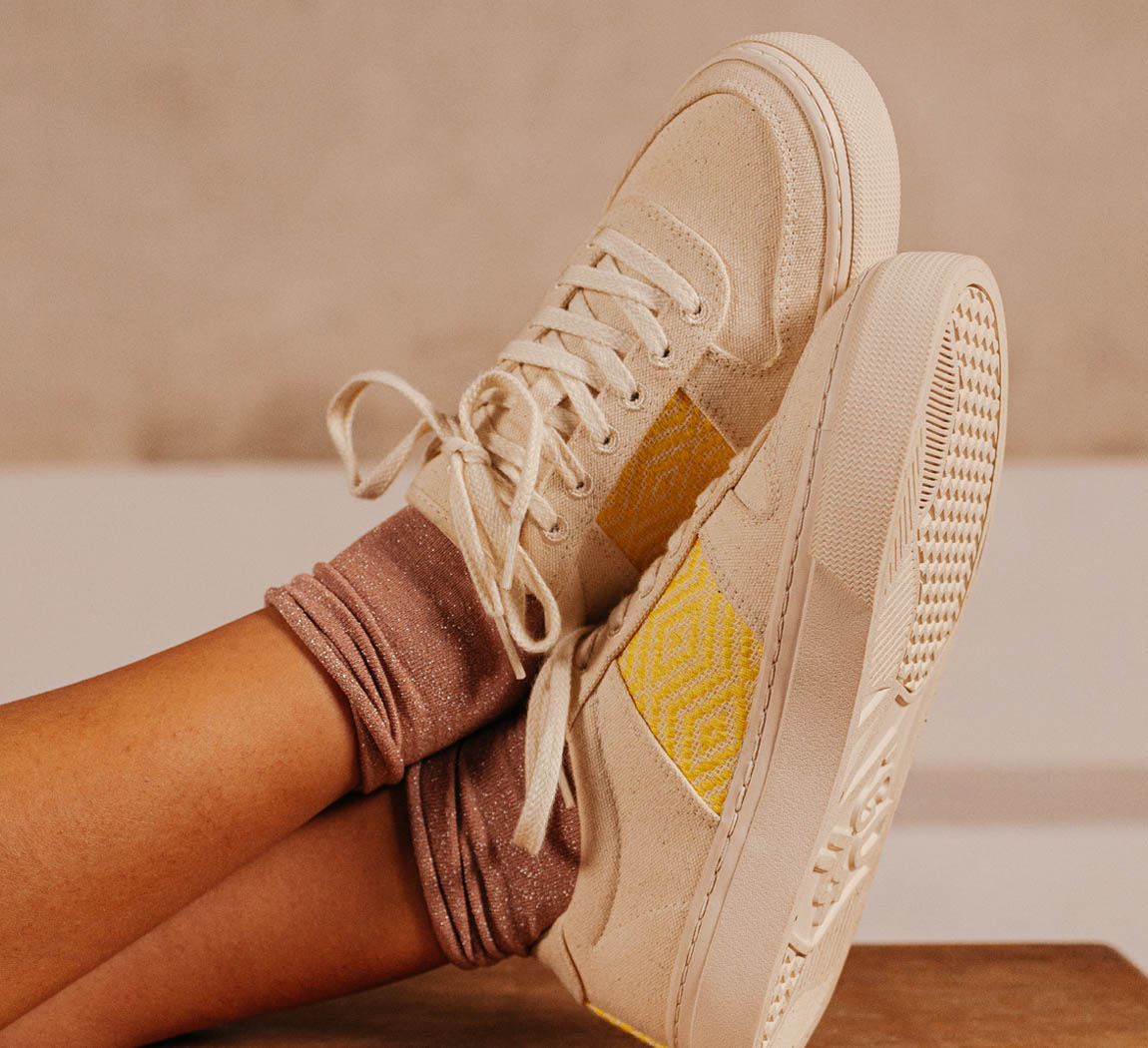 Basket vegan en toile N'GO Mai Chau Canvas Basket vegan en toile N'GO Mai Chau Canvas