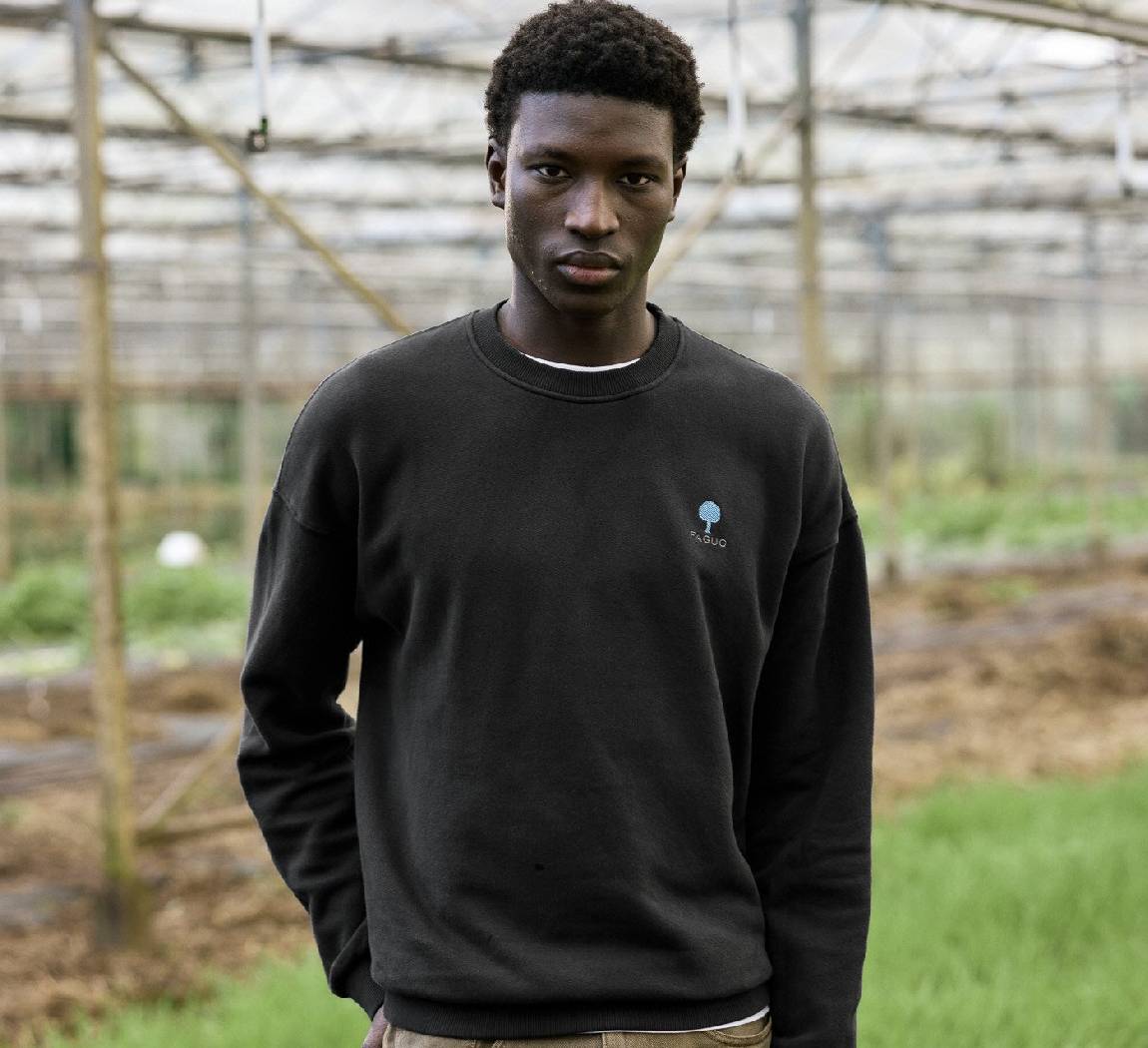 Vêtement Noir Sweat col oversize rond noir